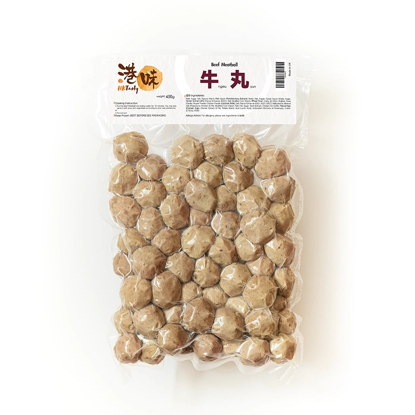 潮式牛丸,選用100%優質牛肉製成,經典港式粉麵、火鍋配料