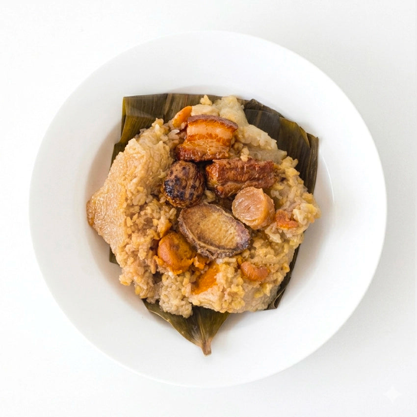 Abalone & Conpoy Savoury Rice Dumpling 鮑魚瑤柱鹹肉糭