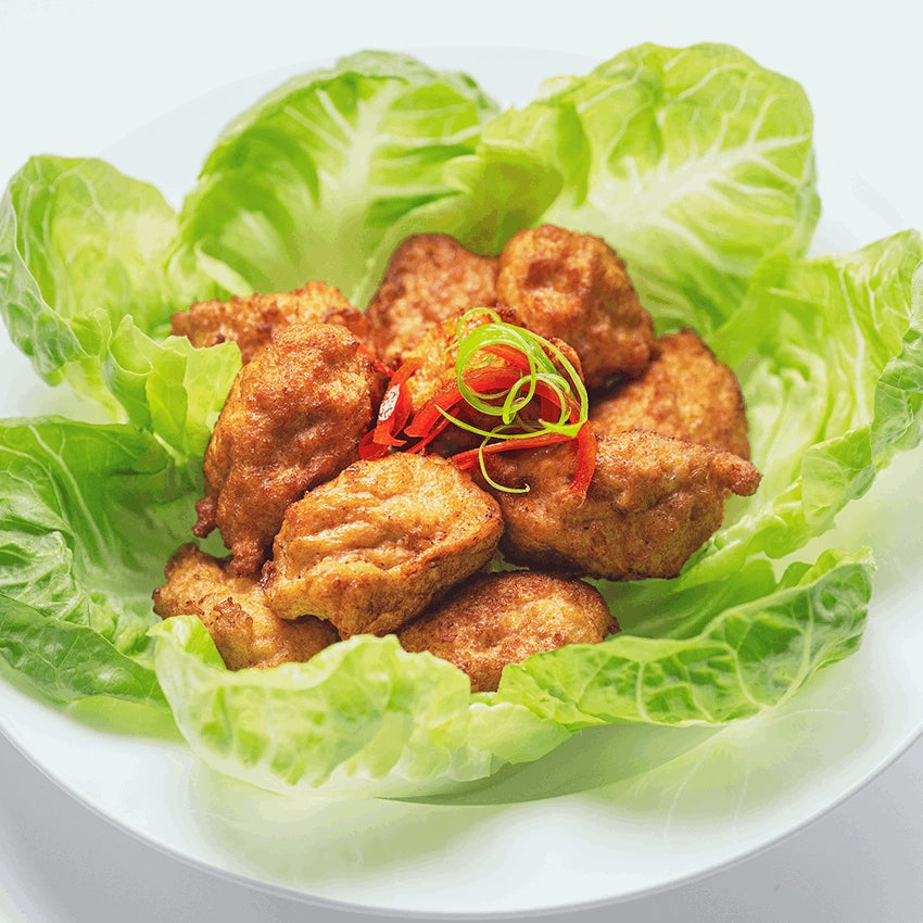 Deep Fried Chicken Mince with Tofu 豆腐雞波 (Dau Fu Gai Bo)